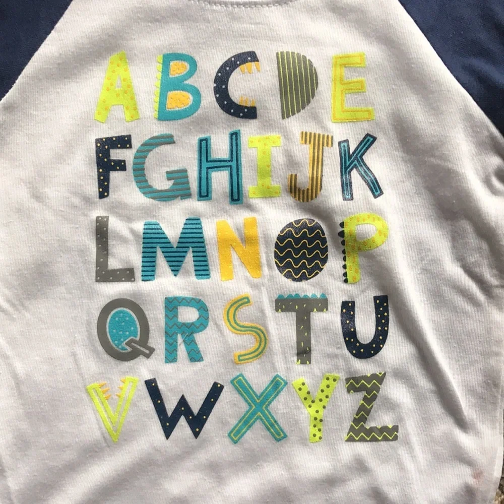 NWT Swiggles Matching ABC Short Sleeve Top and Blue Shorts Outfit